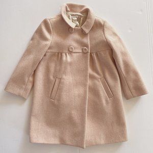 Bonpoint Girls Pink Wool Double-Breasted Dress Coat